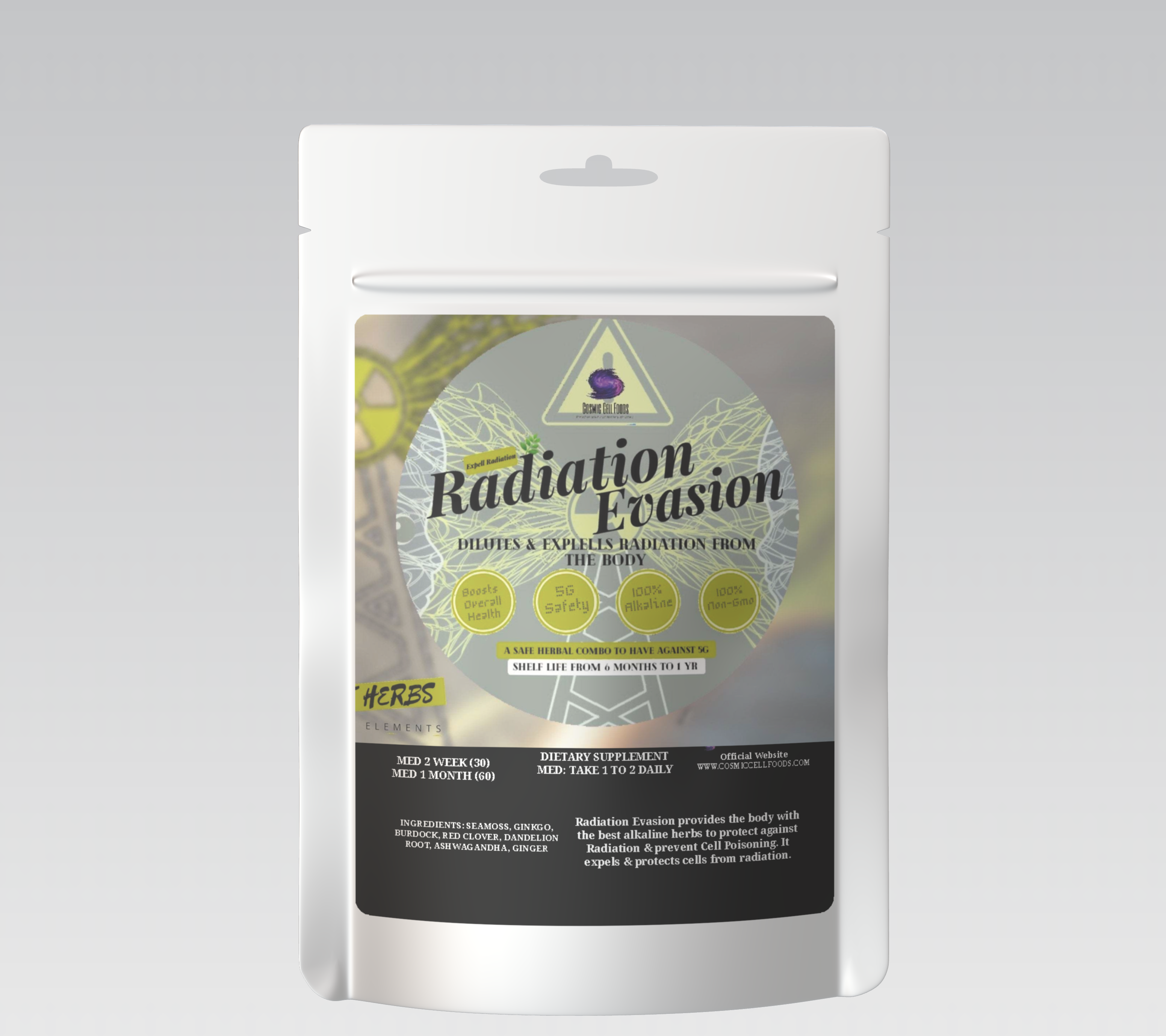 Radiation Evasion Herbal Tablets - Expels & Protects Cells From Radiation