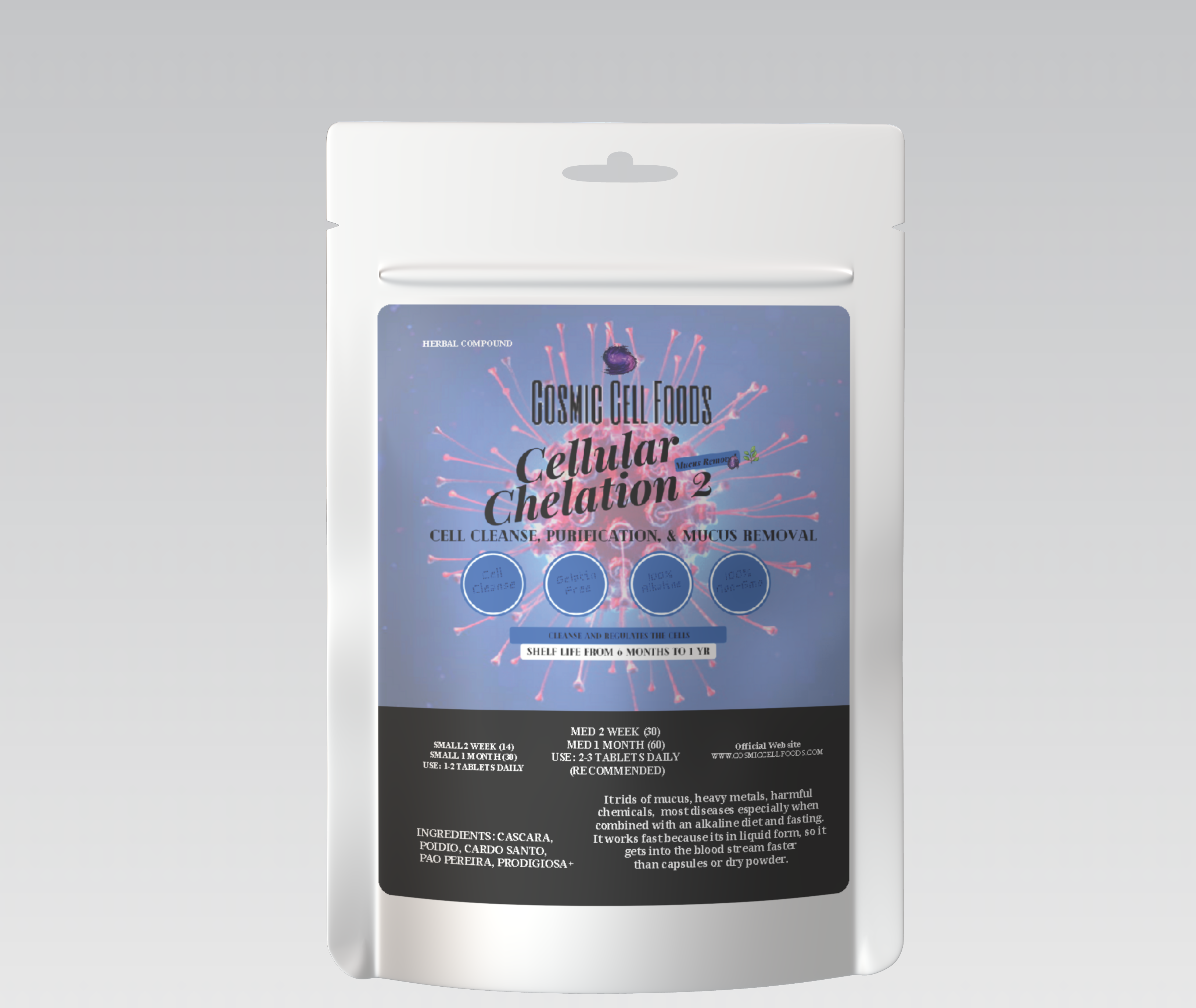 [HOLIDAY SPECIAL] CELLULAR CHELATION 2 TABLETS - CELLULAR DETOX & REPAIR | MUCUS & HEAVY METAL REMOVAL
