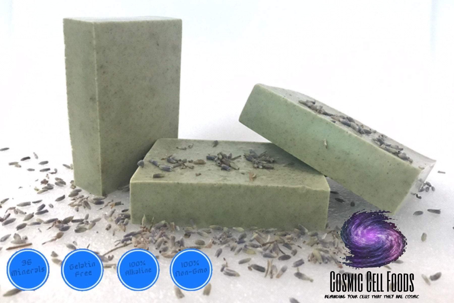 Coconut Seamoss Soaps - “Nettle & Lavender” - Purple Seamoss - Coconut Milk - LYE FREE - 92 Minerals - The Cosmic Chef