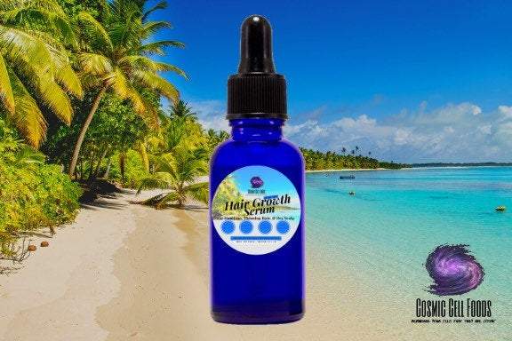 Hair Growth Serum - 100% Alkaline & Organic - For Hair Loss - Thinning Hair - Dry Scalp - The Cosmic Chef