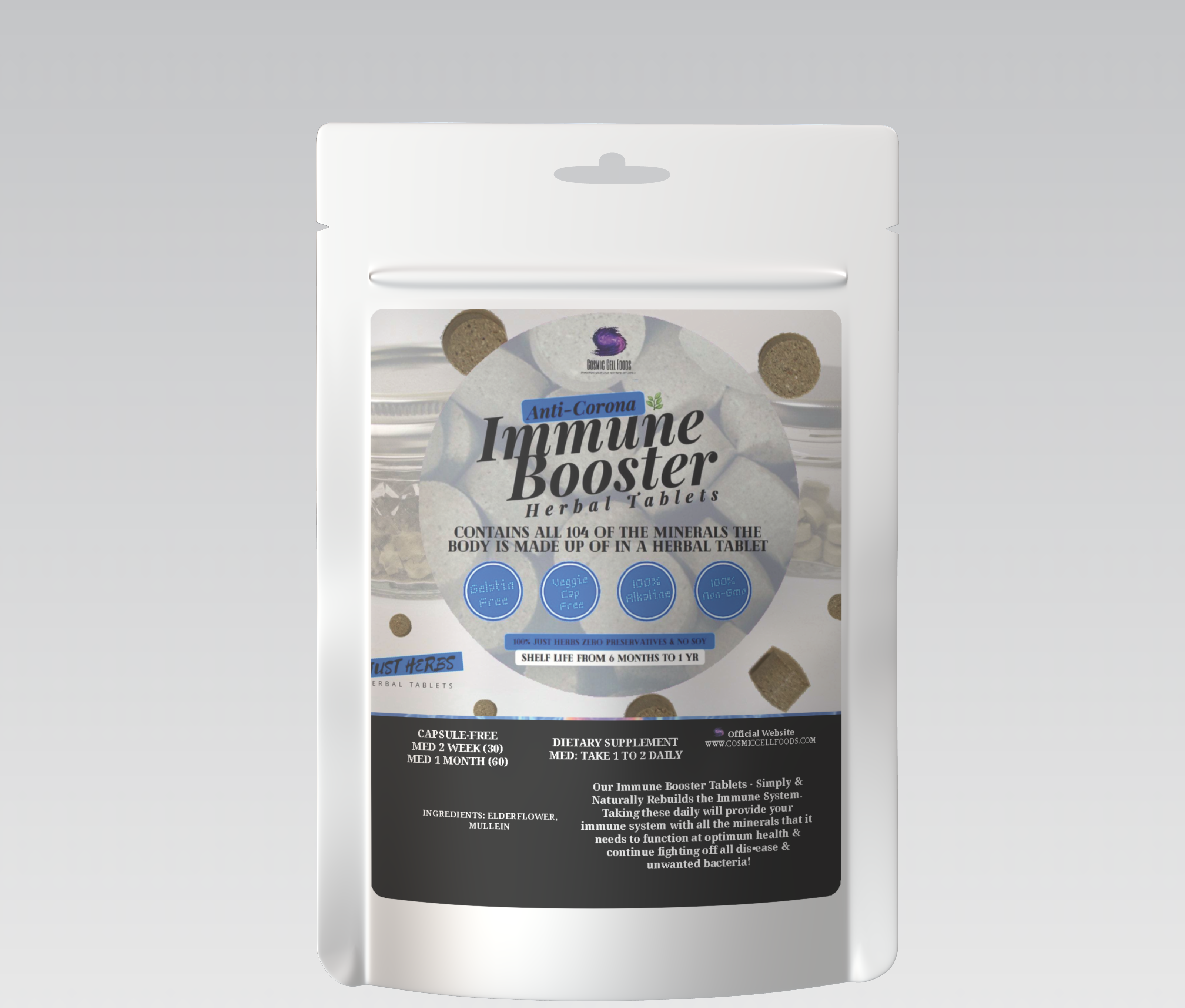 Immune Booster Herbal Tablets- Rebuilds the Immune System - Immune System Strengthener For Adults & Kids