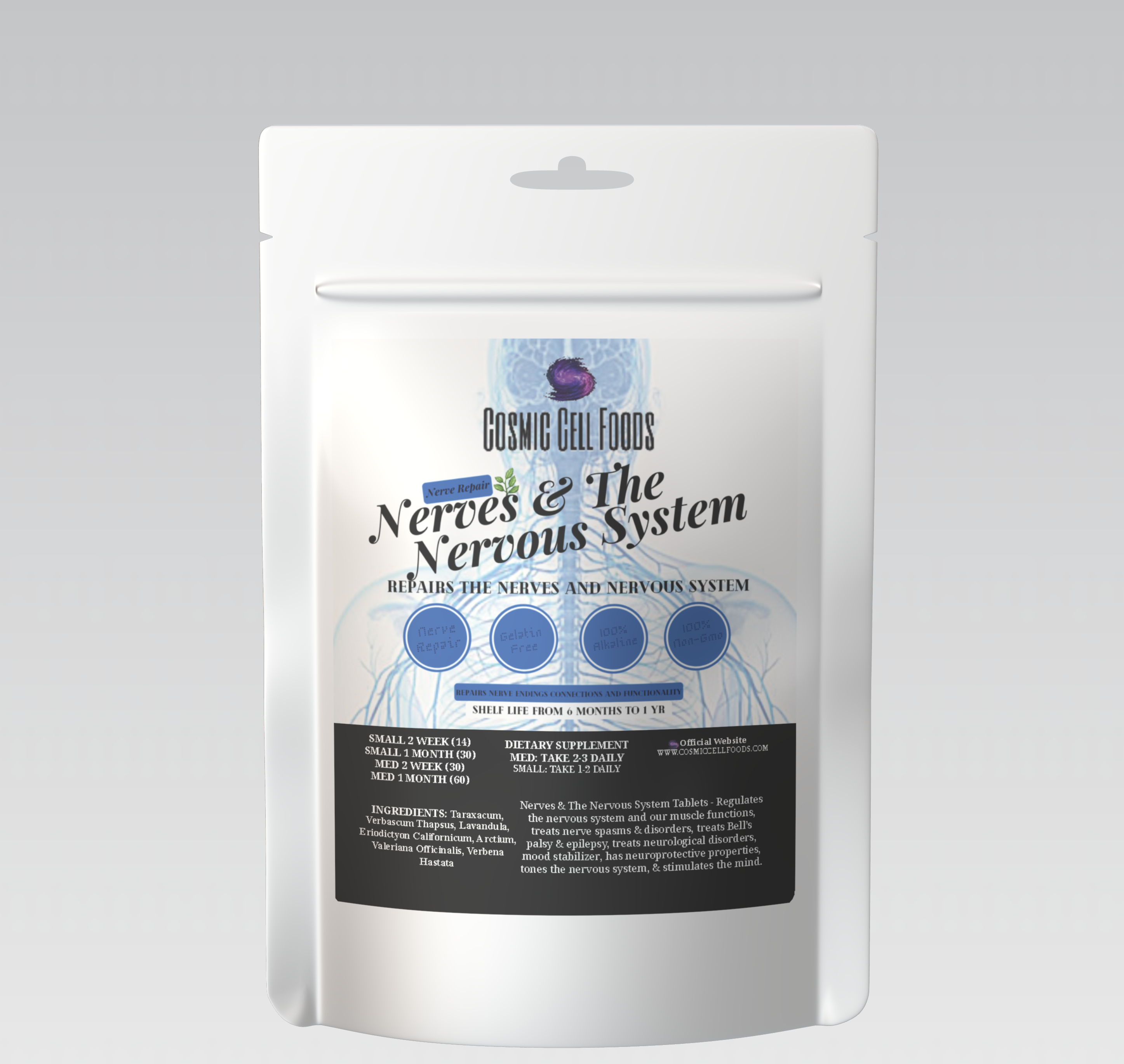 Nerves & The Nervous System Herbal Capsules - Repairs The Nervous System